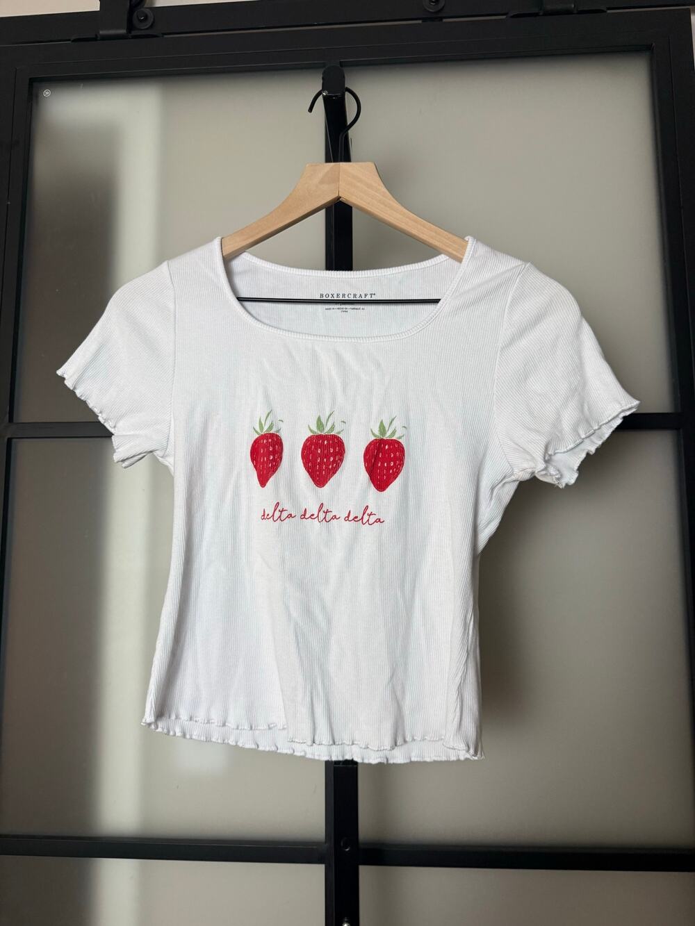 Boxercraft Tri Delt Delta Delta Delta Sorority Strawberry Tee Size Medium